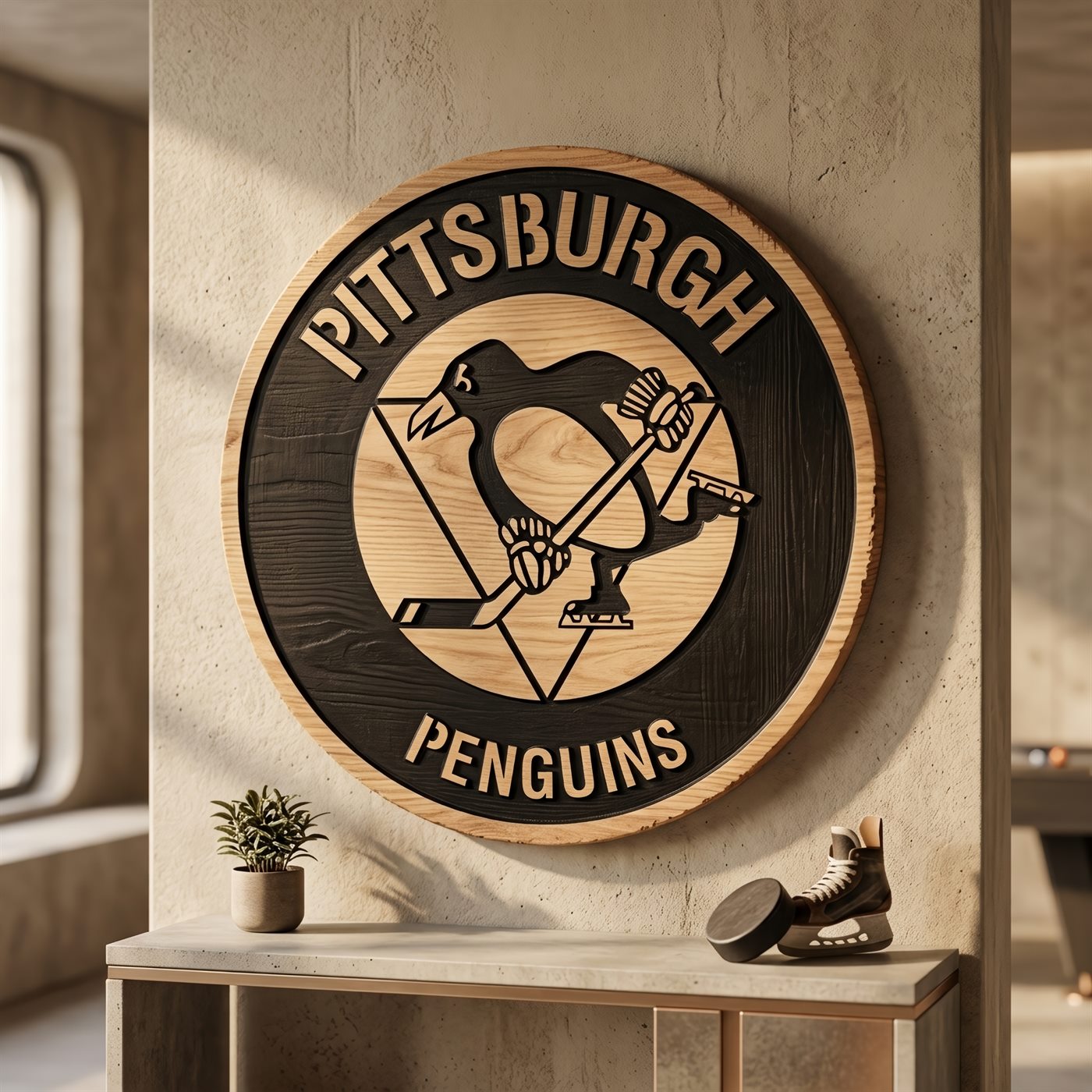Pittsburgh Penguins2 Logo Laser-cut wall art